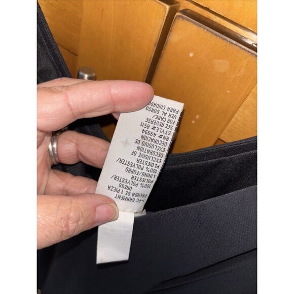 R&M Richards Dress Black Floral Embroidered Beaded Sequin Sleeveless 8 Fairy - Picture 9 of 13